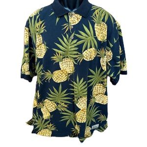 Tommy Bahama Men’s Polo Shirt With Pineapples. Size XL